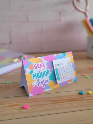 Mini calendário de mesa personalizado 2024