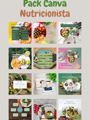 70 templates canva para nutricionista pack editáveis