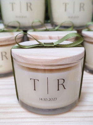 Lembrança casamento vela aromática personalizada