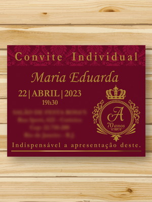 Convites individuais personalizados