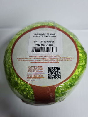 Barbante franje cor abacate piratininga 200g 104mts- tex 195