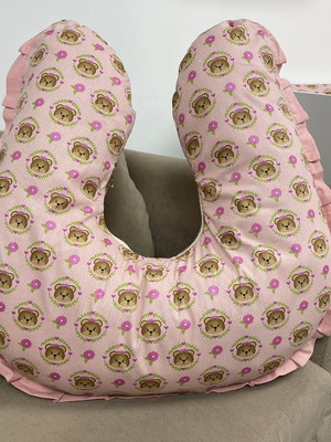 Almofada de amamentação ursinha princesa rosê