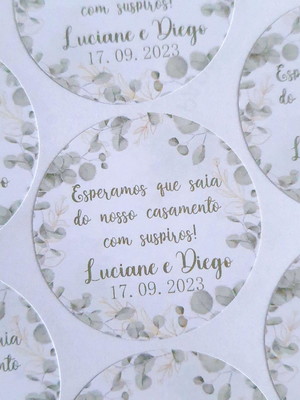 Adesivo pirulito ou latinha floral 5cm