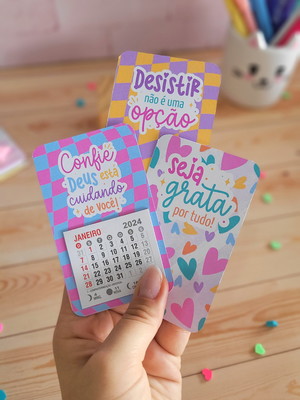 Calendário 2024 personalizado kit com 100 calendários