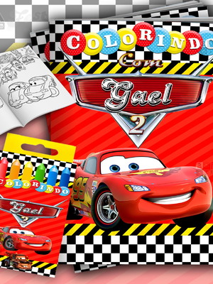 Kit colorir carros