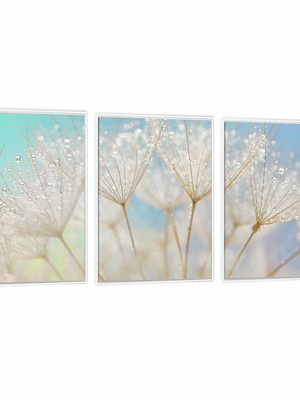 Quadro canvas suave fundo azul - 45x30cm cada