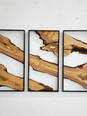 Quadros em madeira e metal