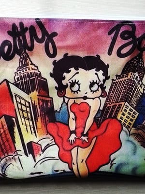 Necessaire betty boop bolsinha estruturada tamanho 15x20