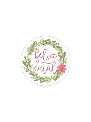 Tag natal guirlanda - 3,8cm de diametro - 250 unidades