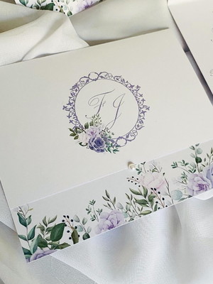 Promoção! convite de casamento barato lilás / roxo