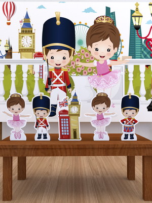 Kit prata painel + display soldadinho de chumbo e bailarina