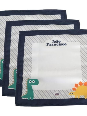 Guardanapo infantil personalizado - 3 peças