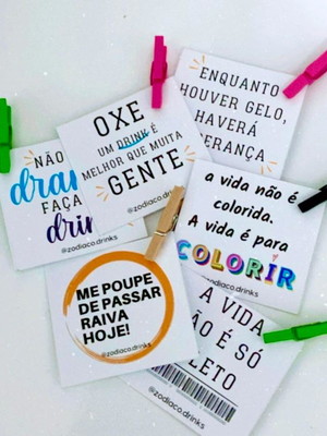 120 tags para drinks personalizadas