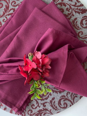 Kit 08 capas sousplats com guardanapos