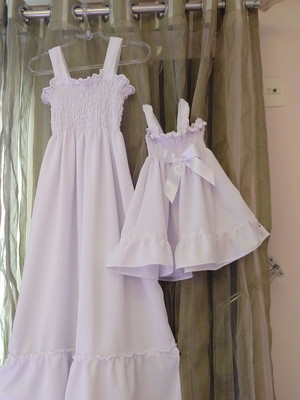 Vestidos mãe e filha branco