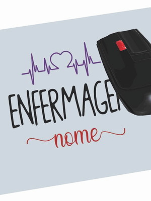 Mouse pad enfermagem retangular látex personalizado com nome