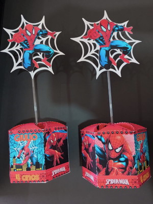 Centro de mesa homem aranha