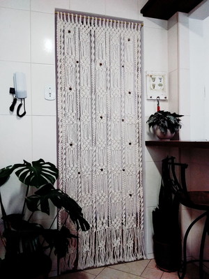 Cortina de macramê 80x2,10 personalizável