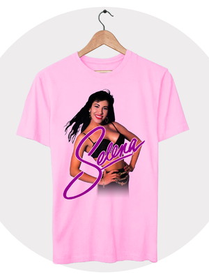 Camiseta rosa selena quintanilla