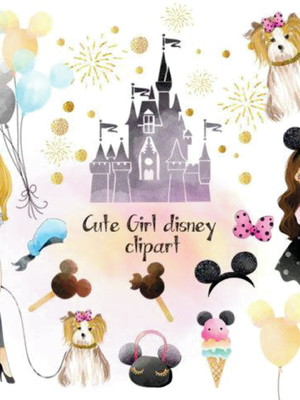 Kit digital cute girl menina disney #174#