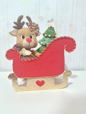 Treno papai noel natal em feltro