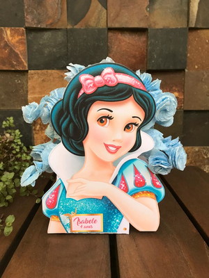 10 unidades centro de mesa branca de neve