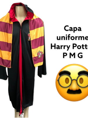 Capa uniforme harry potter g adulto com cachecol