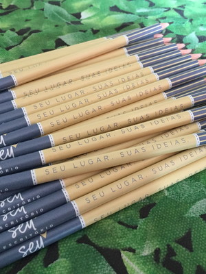 100 lápis personalizados com logotipo
