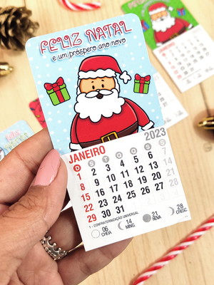 Mini calendários 2024 natal com imã