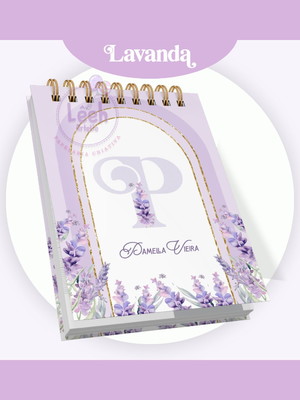Bloco de anotações a6 - capa lavanda