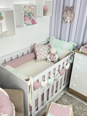 Kit berço ovelhinha floral