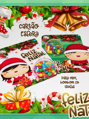 Cartão com confeti natal