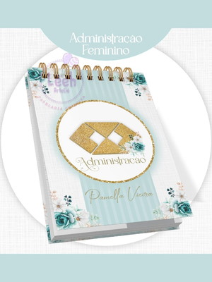 Bloco de anotações a6 - capa administração feminino