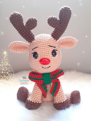 Rena de natal amigurumi