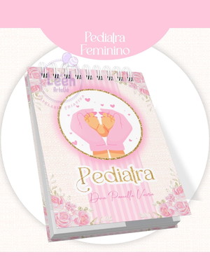 Bloco de anotações a6 - capa pediatra feminino