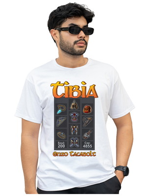 Camiseta tibia personalizada com nick e set