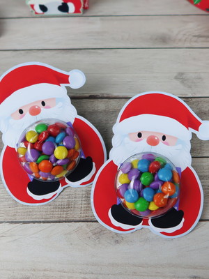 Cartão com bombom personalizado natal