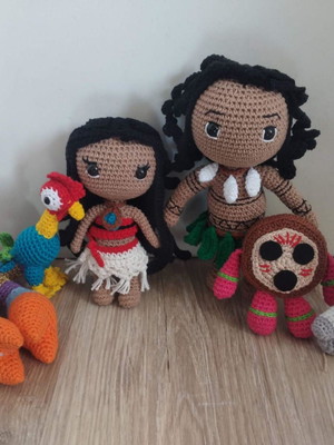 Coleção moana - 6 personagens amigurumi
