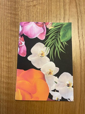 Caderno moleskinne orquídeas