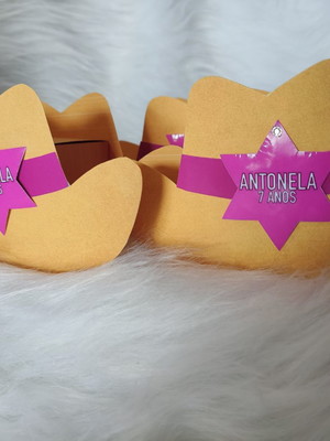 Lembrancinha personalizada chapéu boiadeira