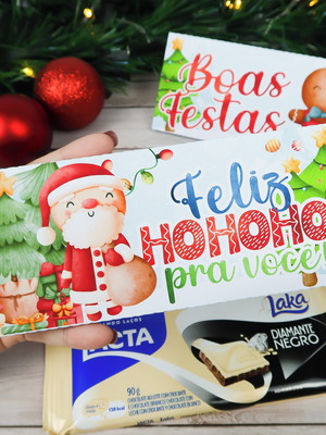 Barra de chocolate 90g- natal