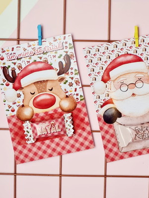 Card com balinha- natal