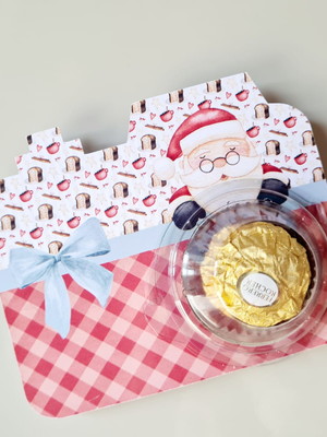 Cartão com ferrero rocher- natal