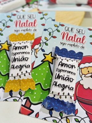 Card com balinha- natal