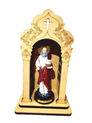 Imagem são joaquim resina com oratório capela madeira avô