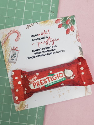 Cartão com bombom natal