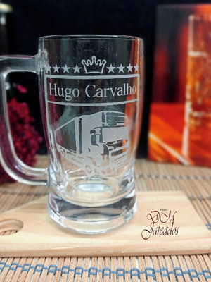 Caneca de chopp personalizada jateada