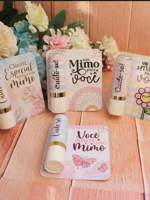 Mimo para cliente cartão com manteiga de cacau