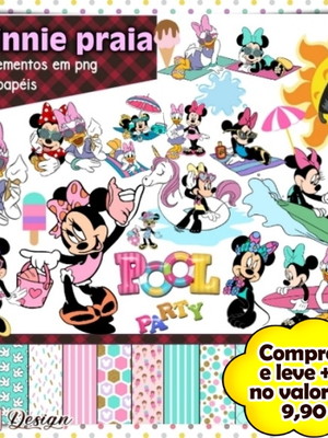 Kit digital minnie praia