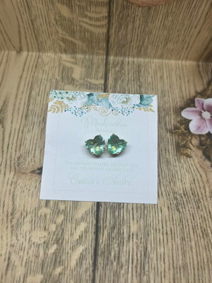 Brinco madrinha zircônia - verde claro